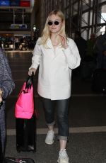 ELLE FANNING at LAX Airport in Los Angeles 09/28/2018