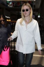 ELLE FANNING at LAX Airport in Los Angeles 09/28/2018