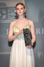 ELLE FANNING Receiving Deauville Talent Award at Deauville American Film Festival 09/02/2018