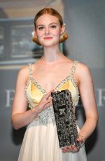 ELLE FANNING Receiving Deauville Talent Award at Deauville American Film Festival 09/02/2018