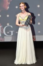 ELLE FANNING Receiving Deauville Talent Award at Deauville American Film Festival 09/02/2018