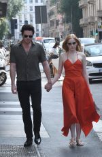 ELLIE BAMBER and Rchard Madden Out in Milan 09/22/2018