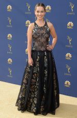 EMILIA CLARKE at Emmy Awards 2018 in Los Angeles 09/17/2018