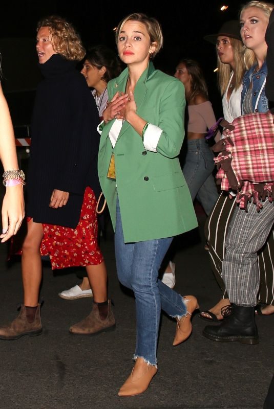EMILIA CLARKE at Florence + The Machine Concert at Hollywood Bowl 09/27/2018