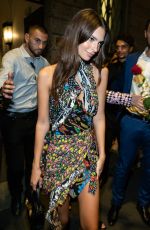 EMILY RATAJKOWSKI and GIGI HADID at Versace Dinner in Milan 09/21/2018