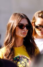EMILY RATAJKOWSKI Arrives at Paco Robanne Show at Paris Fashion Week 09/27/2018