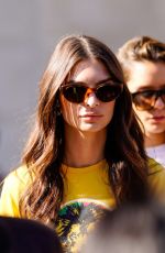 EMILY RATAJKOWSKI Arrives at Paco Robanne Show at Paris Fashion Week 09/27/2018