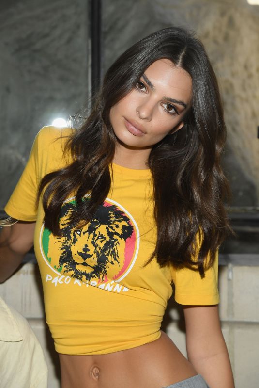 EMILY RATAJKOWSKI Arrives at Paco Robanne Show at Paris Fashion Week 09/27/2018