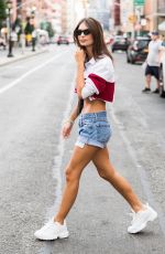 EMILY RATAJKOWSKI in Denim Shorts Out in New York 09/14/2018