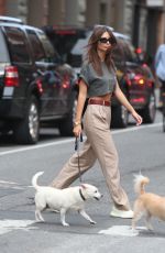 EMILY RATAJKOWSKI Out with Her Dog in New York 09/13/2018