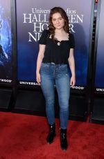 EMMA KENNEY at Halloween Horror Nights Opening in Los Angeles 09/14/2018