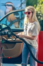 EMMA ROBERTS at a Gas Station in Los Feliz 09/23/2018