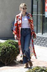 EMMA ROBERTS Leaves a Hair Salon in Los Angeles 09/11/2018