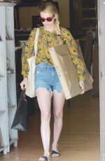 EMMA ROBERTS Leaves Art Gallery in Los Angeles 09/01/2018