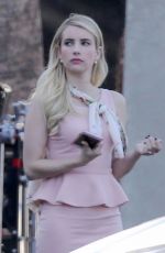 EMMA ROBERTS on the Set of American Horror Story in Los Angeles 09/12/2018