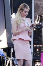 EMMA ROBERTS on the Set of American Horror Story in Los Angeles 09/12/2018