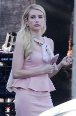 EMMA ROBERTS on the Set of American Horror Story in Los Angeles 09/12/2018