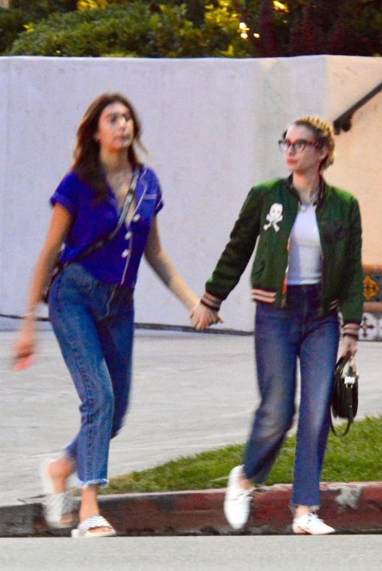 EMMA ROBERTS Out with Her Sister in Los Angeles 09/12/2018