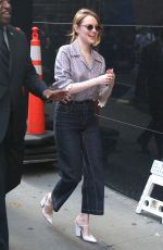 EMMA STONE Arrives at Good Morning America in New York 09/19/2018