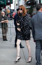 EMMA STONE Arrives at Late Show With Stephen Colbert in New York 09/19/2018