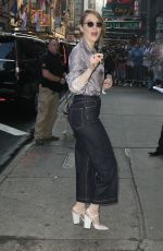 EMMA STONE in Dark Denim Out in New York 09/19/2018