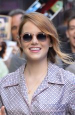 EMMA STONE in Dark Denim Out in New York 09/19/2018