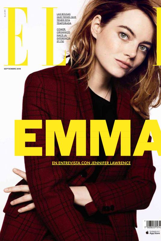 EMMA STONE in Elle Magazine, Mexico September 2018 Issue