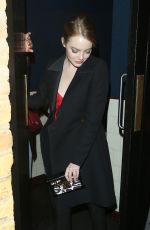 EMMA STONE Leaves Chiltern Firehouse in London 09/13/2018