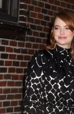 EMMA STONE Leaves Late Show With Stephen Colbert in New York 09/19/2018