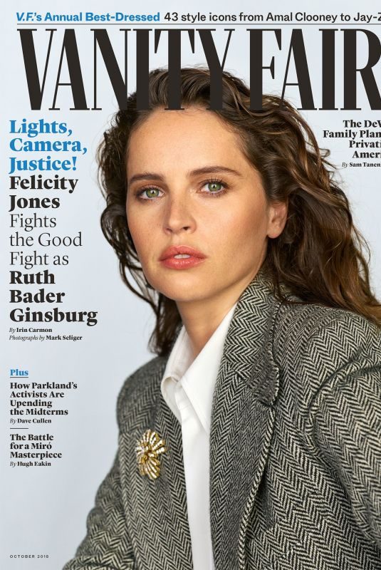 FELICITY JONES for Vanity Fair Magazine, October 2018