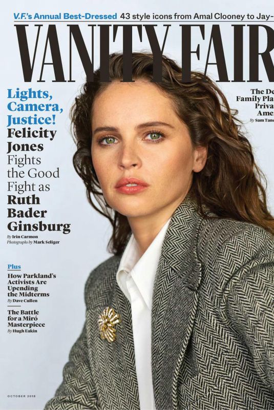 FELICITY JONES in Vanity Fair Magazine, October 2018 Issue
