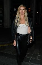 FERNA MCCANN Leaves Bacaro Restaurant in Liverpool 09/26/2018