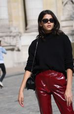GEORGIA FOWLER Arrives at Elie Saab Show at Paris Fashion Week 09/28/2018
