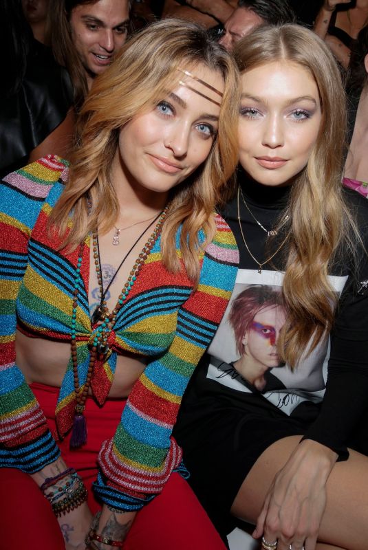 GIGI HADID and PARIS JACKSON at Jeremy Scott Fashion Show in New York 09/06/2018