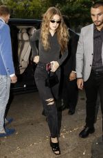 GIGI HADID Arrives at Fendi Fittings in Milan 09/19/2018