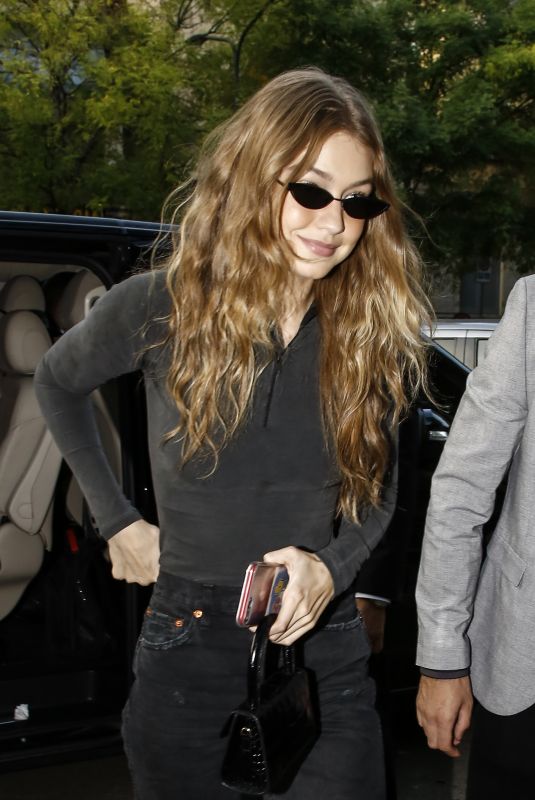 GIGI HADID Arrives at Fendi Fittings in Milan 09/19/2018