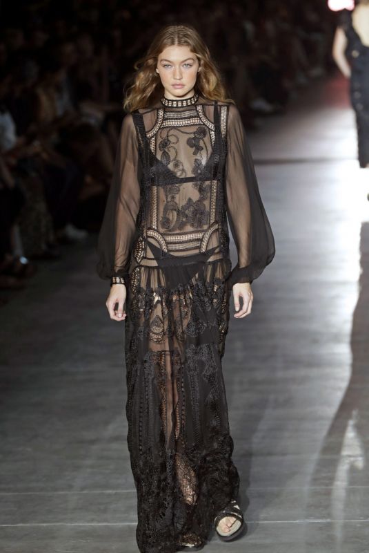 GIGI HADID at Alberta Ferretti Runway Show at Milan Fashion Week 09/19/2018