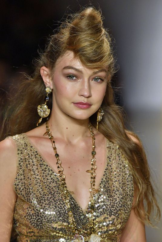 GIGI HADID at Anna Sui Runway Show at New York Fashion Week 09/10/2018