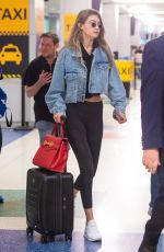 GIGI HADID at JFK Airport in New York 09/01/2018