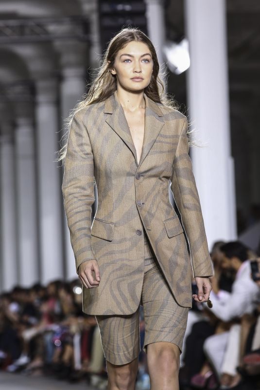 GIGI HADID at Roberto Cavalli Runway Show at Milan Fashion Week 09/22/2018