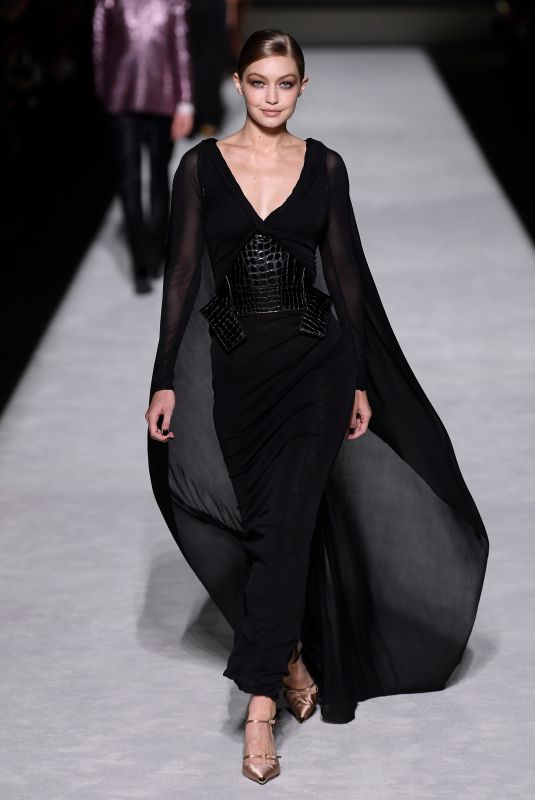 GIGI HADID at Tom Ford Runway Show at New York Fashion Week 09/05/2018