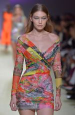 GIGI HADID at Vesace Runway Show at Milan Fashion Week 09/21/2018