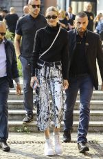 GIGI HADID Leaves Max Mara Fashion Show in Milan 09/20/2018