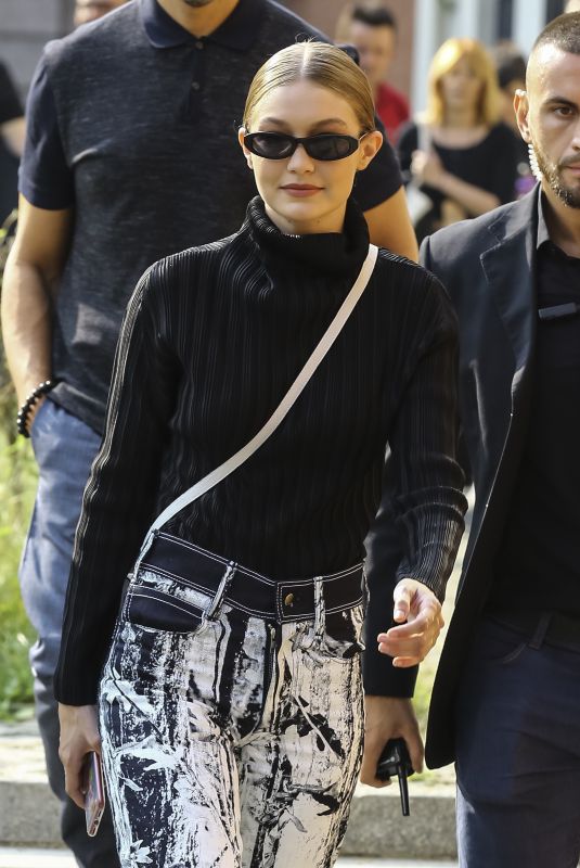 GIGI HADID Leaves Max Mara Fashion Show in Milan 09/20/2018