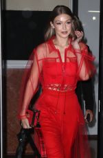 GIGI HADID Night Out in New York 09/10/2018