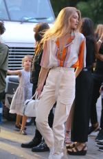 GIGI HADID on the Backstage at Ralph Lauren Show in New York 09/07/2018