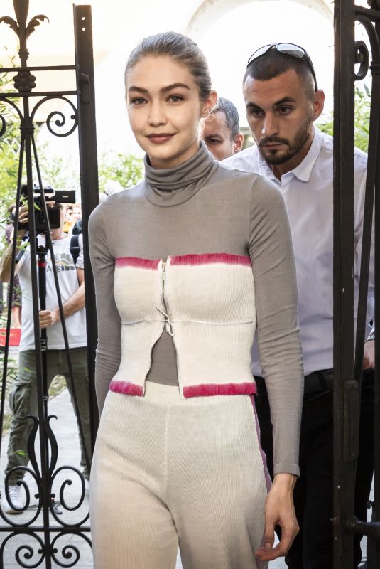GIGI HADID Out at Milan Fashion Week 09/21/2018