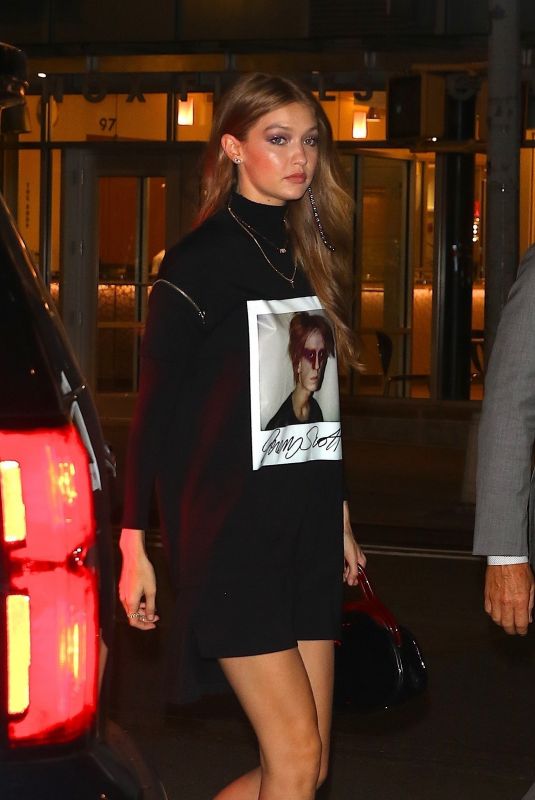 GIGI HADID Out for Dinner in New York 09/06/2018