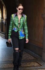 GIGI HADID Out in Milan 09/21/2018