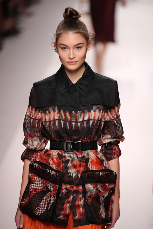 GRACE ELIZABETH at Fendi Runway Show at Milan Fashion Week 09/20/2018